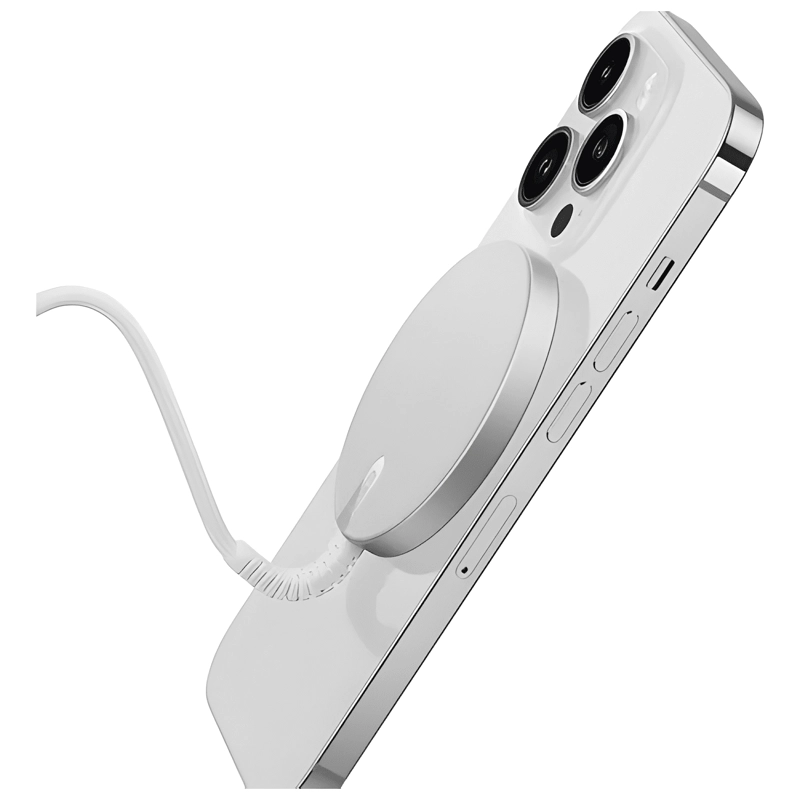 GENÉRICO CARGADOR MAGNE TICO INALAMBRICO COMPATIBLE MAGSAFE 15W BLANCO
