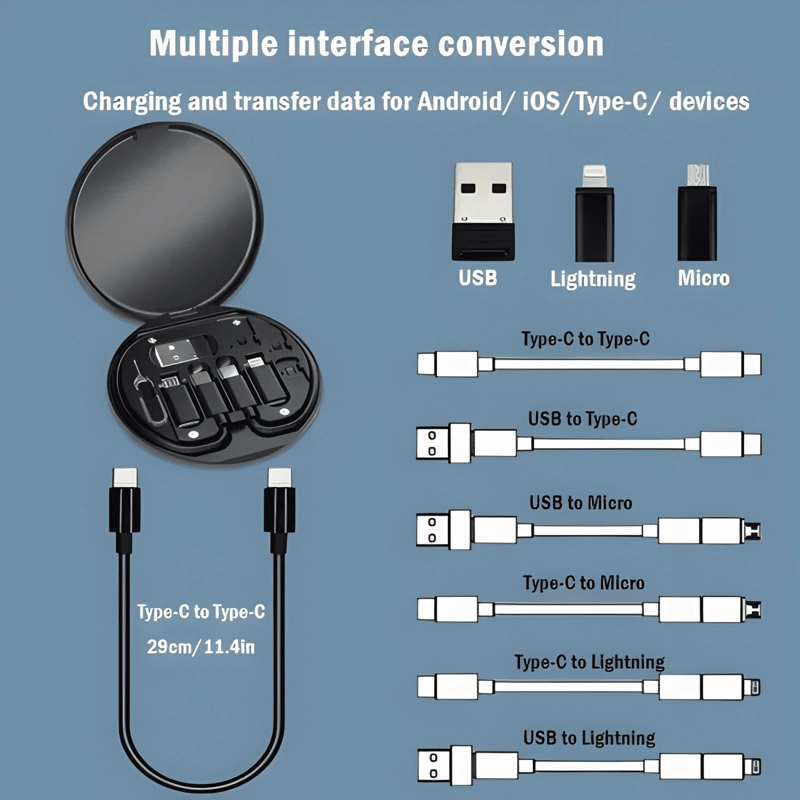 KIT DE CABLES DE CARGA RAPIDA MULTIFUNCIONAL - 1