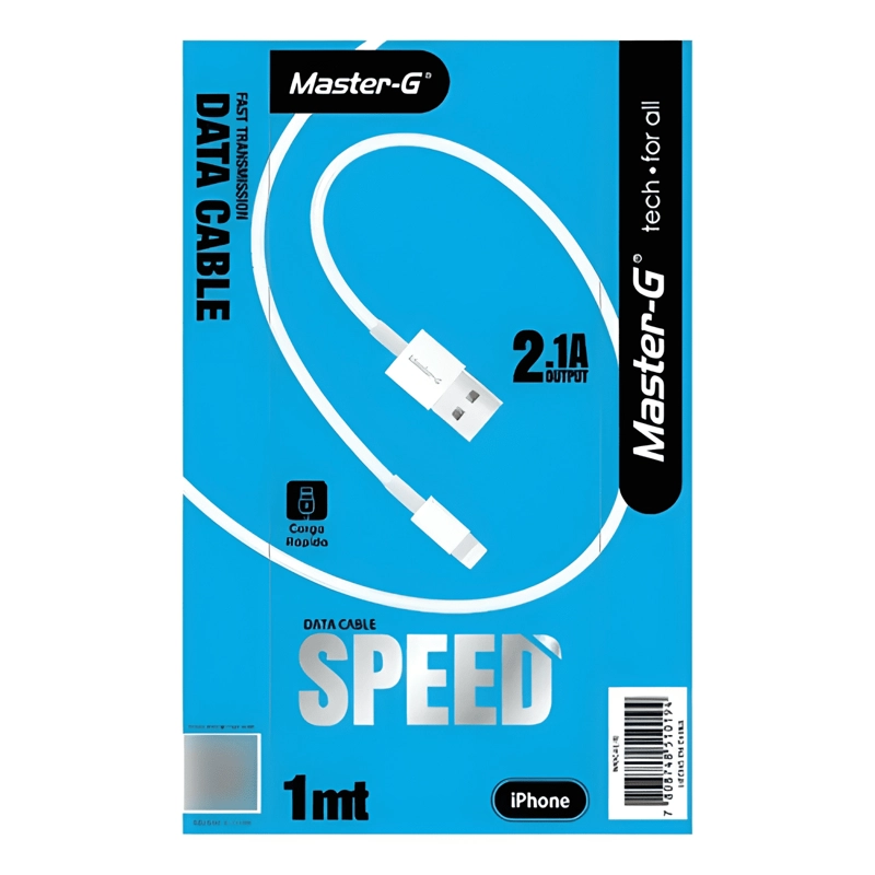 CABLE DE CARGA RAPIDA USB A LIGHTNING MGCALIG BLANCO - 2