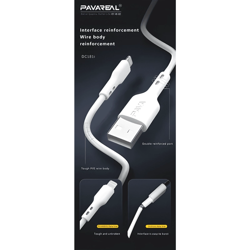 CABLE CARGADOR PARA IPHONE SOLO CABLE CARGA RAPIDA 3 - 1