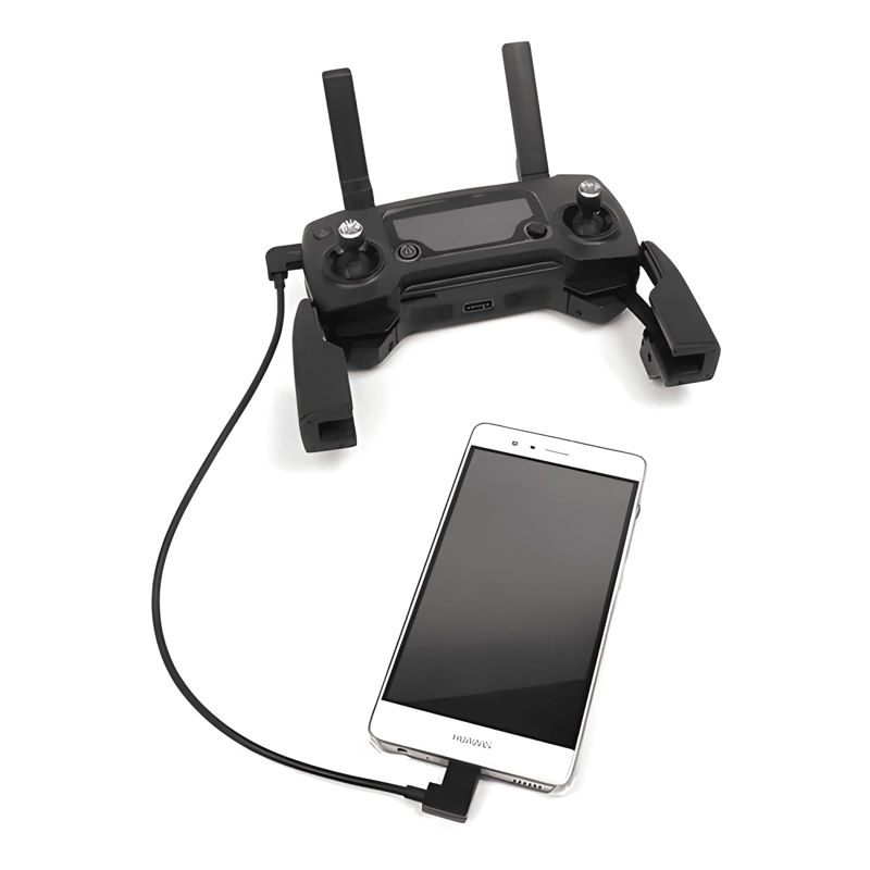 CABLE OTG COMPATIBLE DJI DRONE 30CM 90° MICRO USB NEGRO - 1