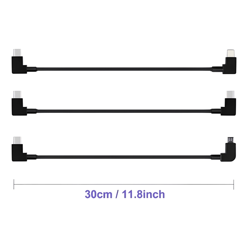 CABLE OTG COMPATIBLE DJI DRONE 30CM 90° MICRO USB NEGRO - 2