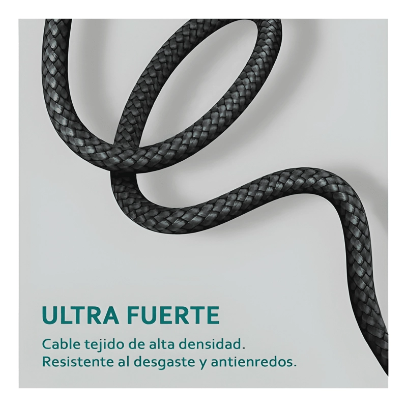CABLE USB-C A LIGHTNING IPHONE CARGA RAPIDA 2M 30W GRIS - 4