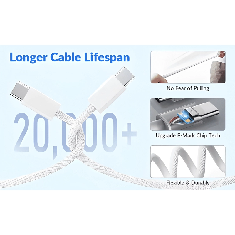 2M CABLE TIPO C PARA IPHONE CARGA RAPIDA 60W - 4