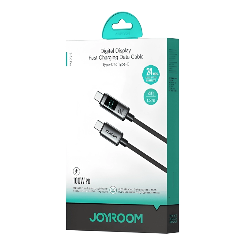 CABLE JOYROOM USB TIPO C 100W CARGA RAPIDA PANTALLA LED 1.2M - 1