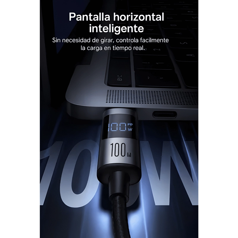 CABLE JOYROOM USB TIPO C 100W CARGA RAPIDA PANTALLA LED 1.2M - 2