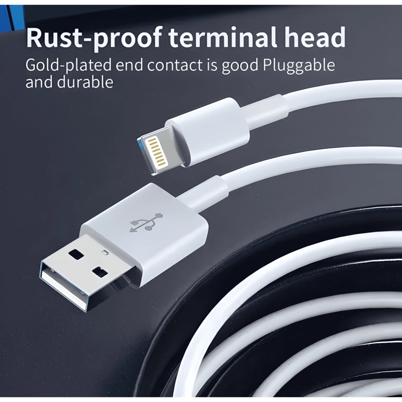 CABLE CARGADOR 1 METRO PARA IPHONE 11 12 13 14 BLANCO #11 - 1