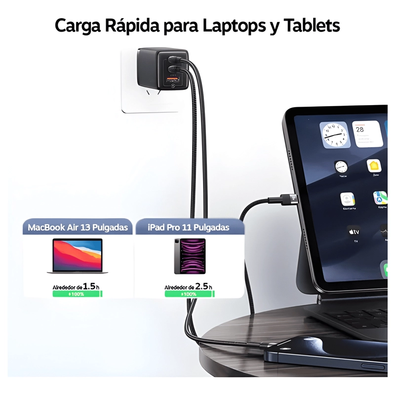 CABLE USB TIPO C A USB C 60W PARA IPHONE 15 16 17 NEGRO - 3
