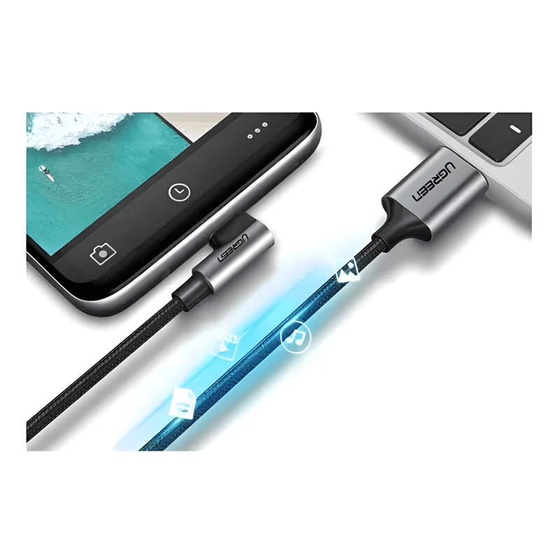 CABLE USB TIPO C CON ANGULO RECTO 50 CENTIMETROS 0,5M #2 - 2