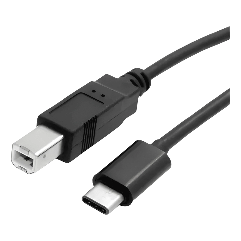 GENÉRICO CABLE IMPRESORA USB-C A USB-B - 1,8 M. BIRLINK / NEGRO