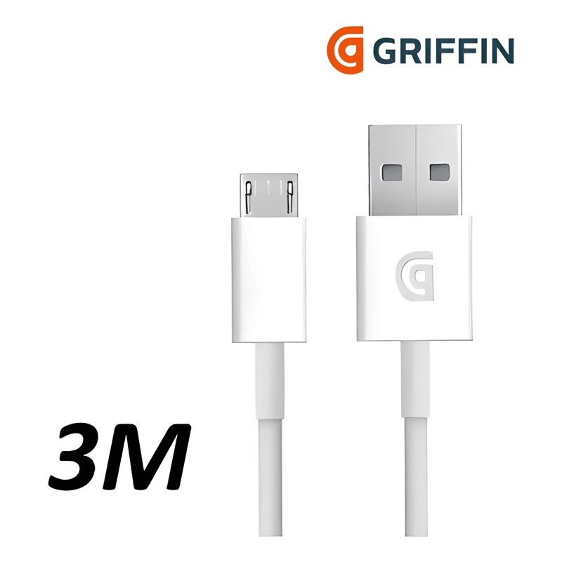 GENÉRICO CABLE MICRO USB ANDROID CARGA DATOS FLAT GRIFFIN 3MTS