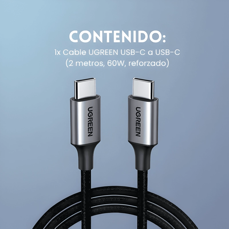 GENÉRICO CABLE CARGA RAPIDA US261 USB TIPO C USB C 2 METROS