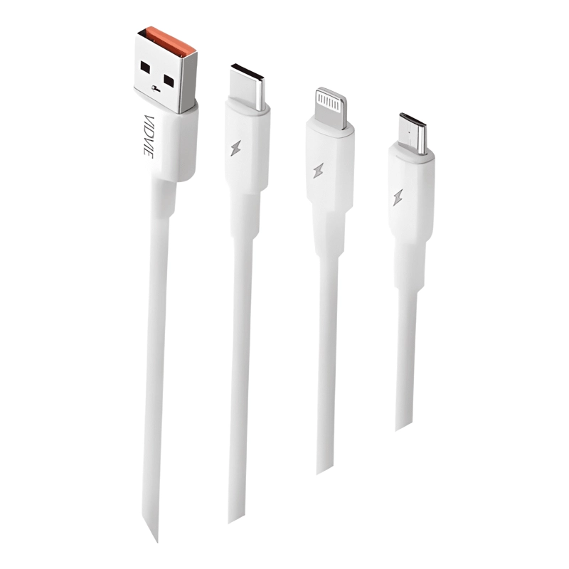 CABLE CARGADOR TRIPLE 3 EN 1 MULTIPLE MICRO,TIPO C, LIGHTING - 1