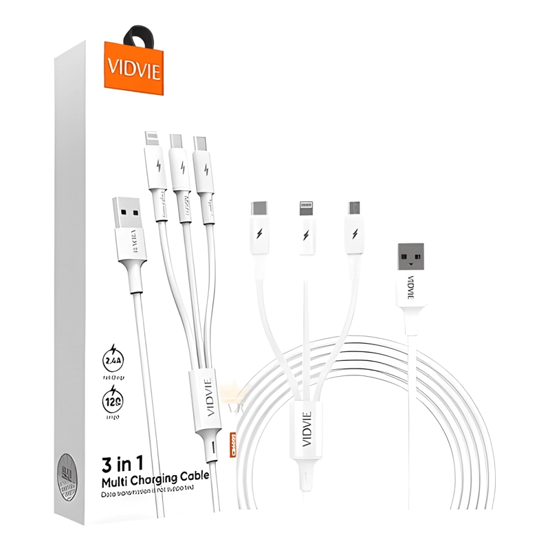 CABLE CARGADOR TRIPLE 3 EN 1 MULTIPLE MICRO,TIPO C, LIGHTING - 2