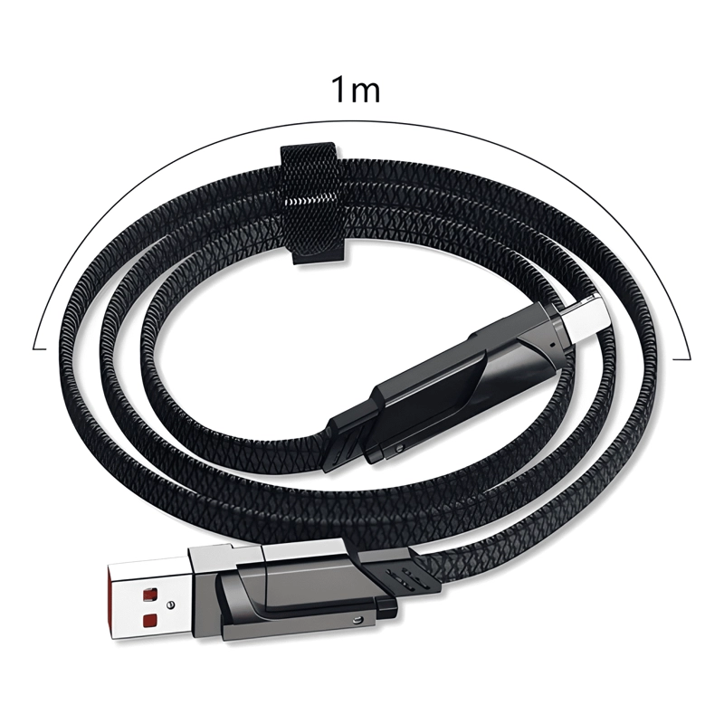 GENÉRICO CABLE 66W 4EN1 LIGHTNING TYPE C CARGA RAPIDA IPHONE ANDROID