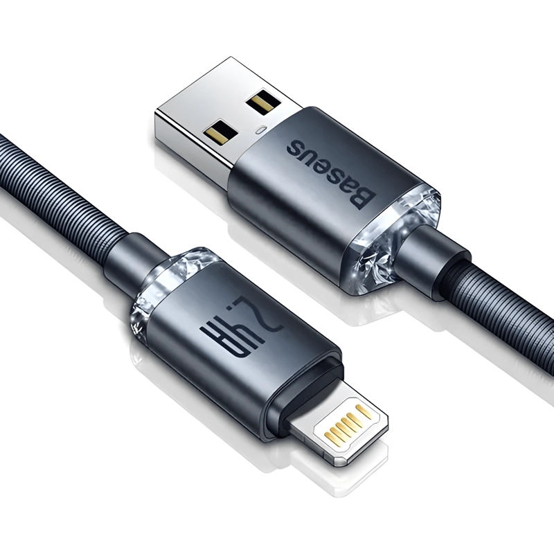 CABLE DE CARGA LIGHTNING PARA IPHONE CRYSTAL PREMIUM - 2