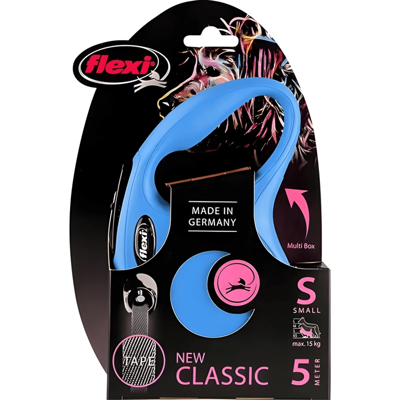 CORREA RETRACTIL PARA PERRO FLEXI CLASSIC TALLA S MAX. AZUL - 2