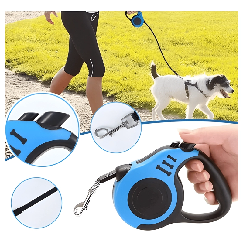 CORREA RETRACTIL LM DE 5 M PARA PERRO Y GATO, HASTA 14 KG - 1