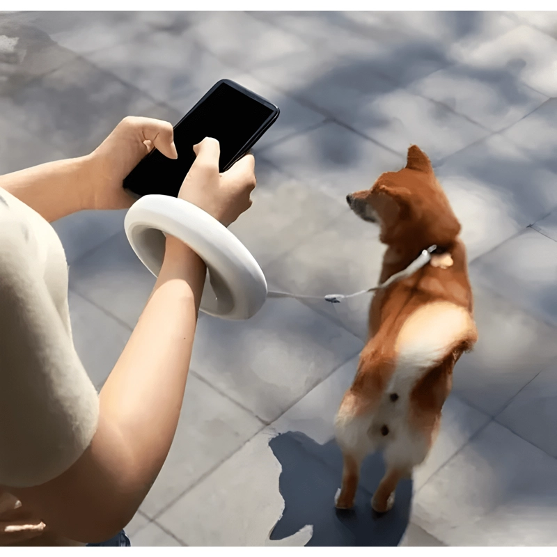 CORREA DOBLE PARA MASCOTAS PERROS - RETRACTIL 360 GRADOS - 1