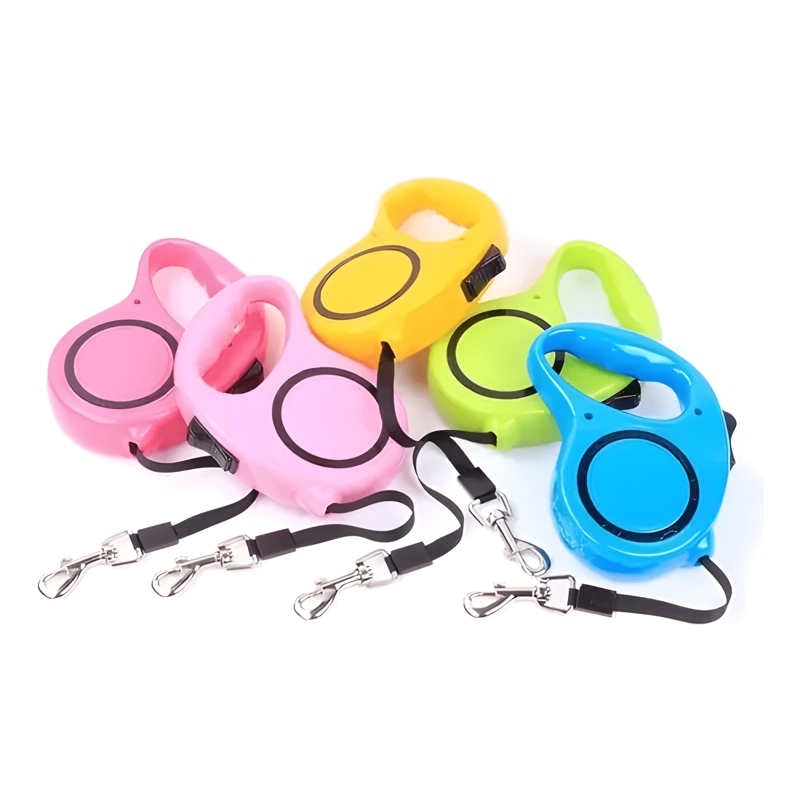 CORREA RETRACTRIL AUTOMATICA PASEO PERRO MASCOTAS 5 ROSA - 4