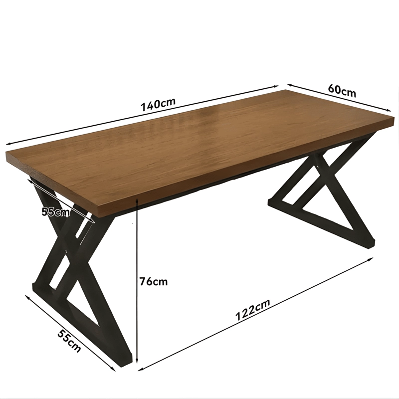 ESCRITORIO OFICINA 140CM ESTRUCTURA METALICA GRUESO 30MM #10 - 4