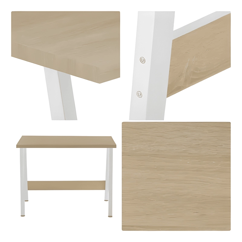 ESCRITORIO DE OFICINA 100X58X75CM Y OAK BLANCO - 3