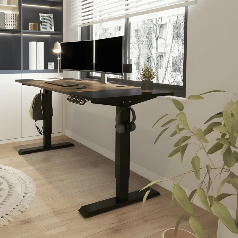 ESCRITORIO GAMER ALTURA AJUSTABLE ELECTRICO HOMER MARRON - 2