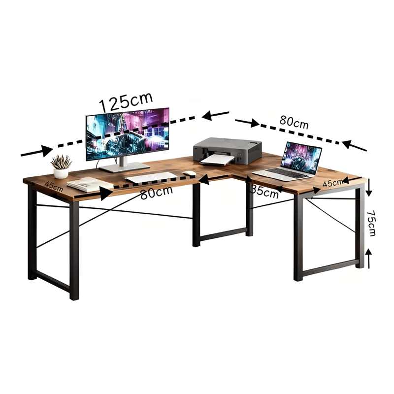ESCRITORIO ESQUINERO EN FORMA L GAMER 125CM - 4