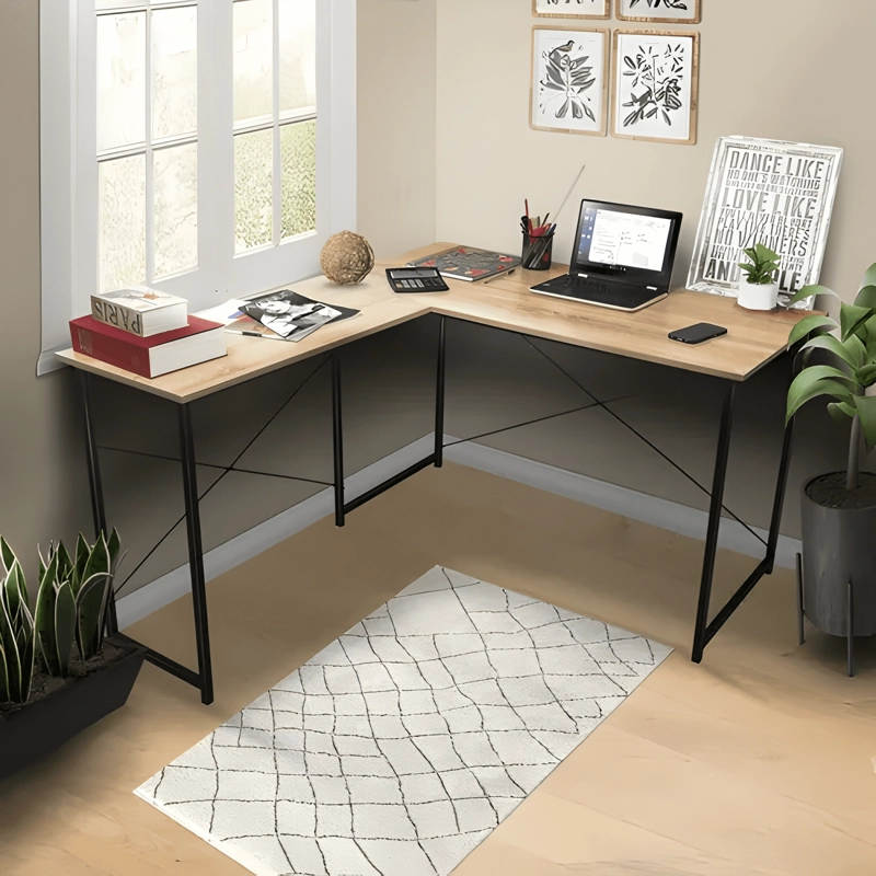 ESCRITORIO MINIMALISTA TIPO ESCUADRA EJECUTIVO - 2