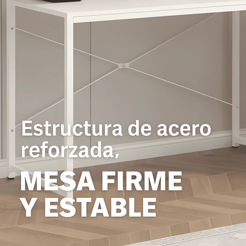 ESCRITORIO MODERNO OFICINA CON LED Y ORGANIZADOR 120X50X73CM - 2