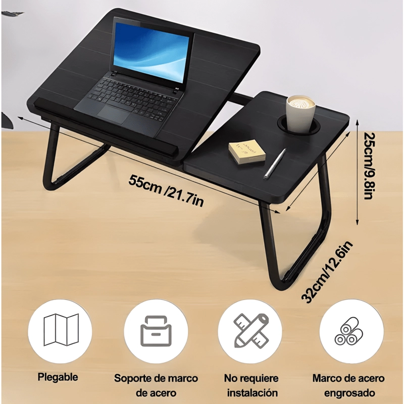 MESA PLEGABLE AJUSTABLE PORTATIL NOTEBOOK LAPTOP CAMA PRO - 1