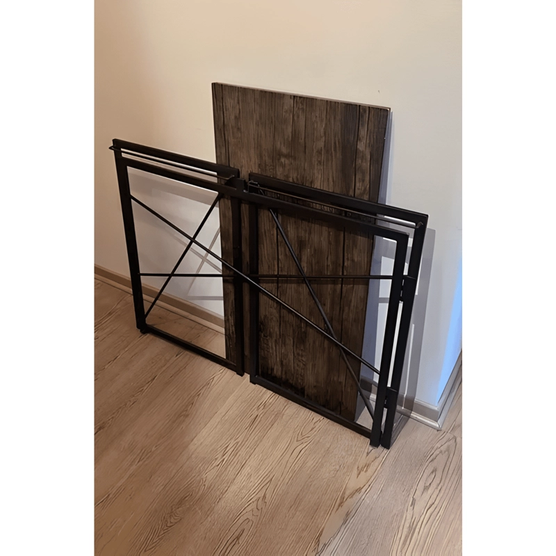 ESCRITORIO ARRIMO PLEGABLE DE METAL Y MDF JK 100X75X50 CM - 4