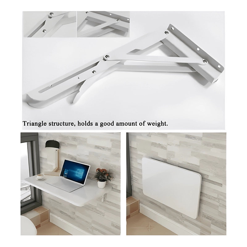 ESTANTE MESA ESCRITORIO PLEGABLE DE PARED EN MADERA - 3