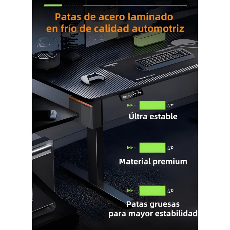 ESCRITORIO ELE CTRICO REGULABLE WARRIOR 140CM LUBABYCAS - 4