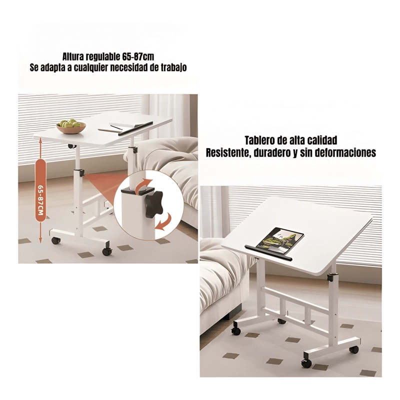 ESCRITORIO PLEGABLE HATCH 80X40CM CON BARRERA ANTIDESLIZANTE - 3