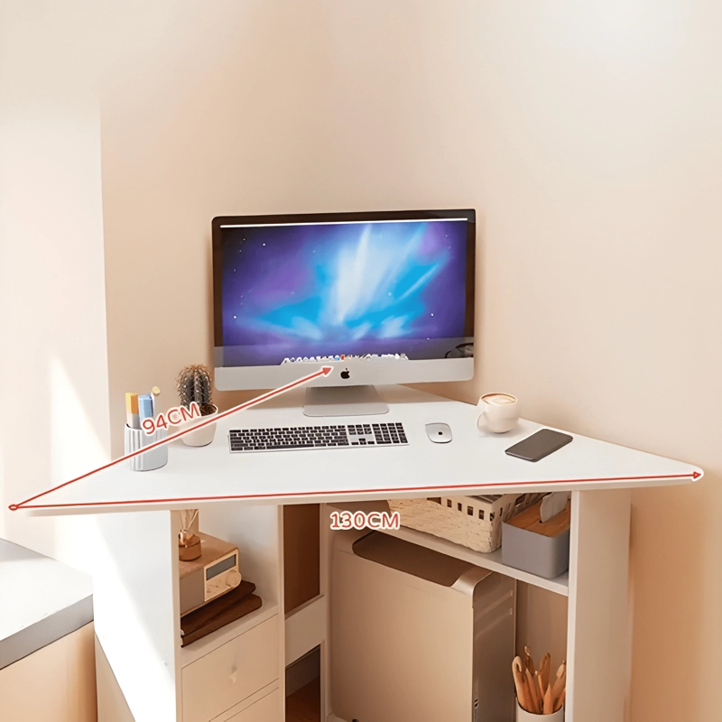 ESCRITORIO ESQUINERO 80X80CM CHIC HOME BLANCO - 3