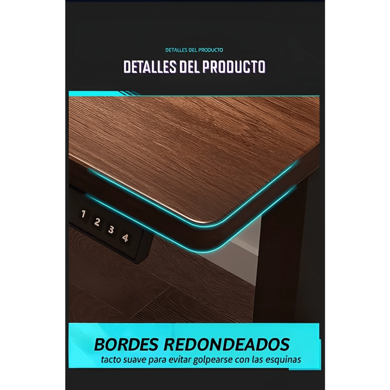 ESCRITORIO ELE CTRICO ALTURA AJUSTABLE 140CM OFICINA HOGAR - 3