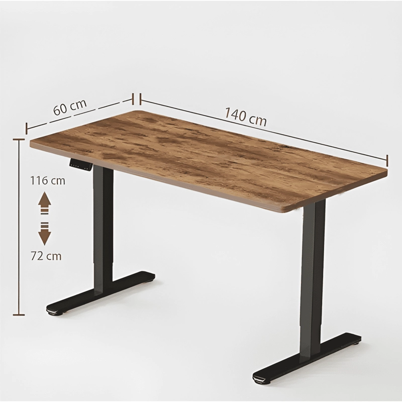 ESCRITORIO ELE CTRICO ALTURA AJUSTABLE 140CM OFICINA HOGAR - 4