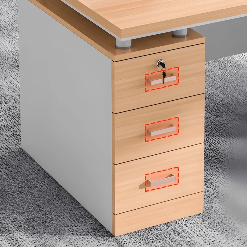 ESCRITORIO MODERNO CON CAJONERAS 120X60X77CM - 3