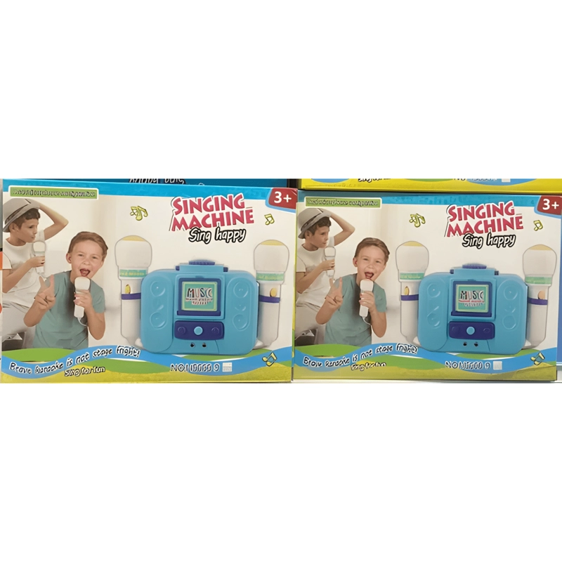 JUGUETE RADIO KARAOKE CON MICROFONO NIÑA NIÑO AZUL - 1
