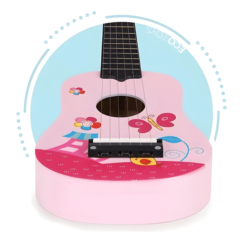 GUITARRA DIDACTICA DE MADERA JUGUETE INSTRUMENTAL PARA NIÑOS - 2