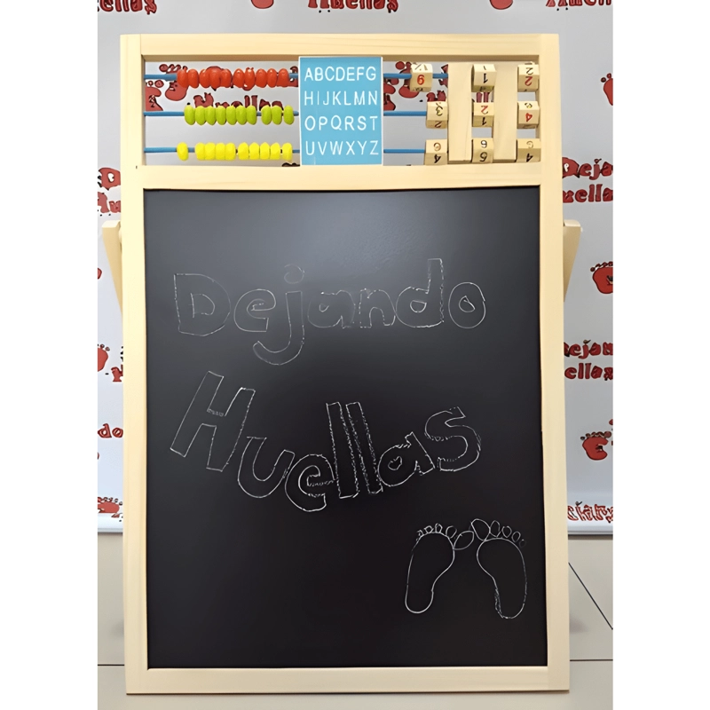 2EN1 PIZARRAS PARA NIÑOS PIZARRA NEGRA PIZARRON 45X38 BLANCO - 2