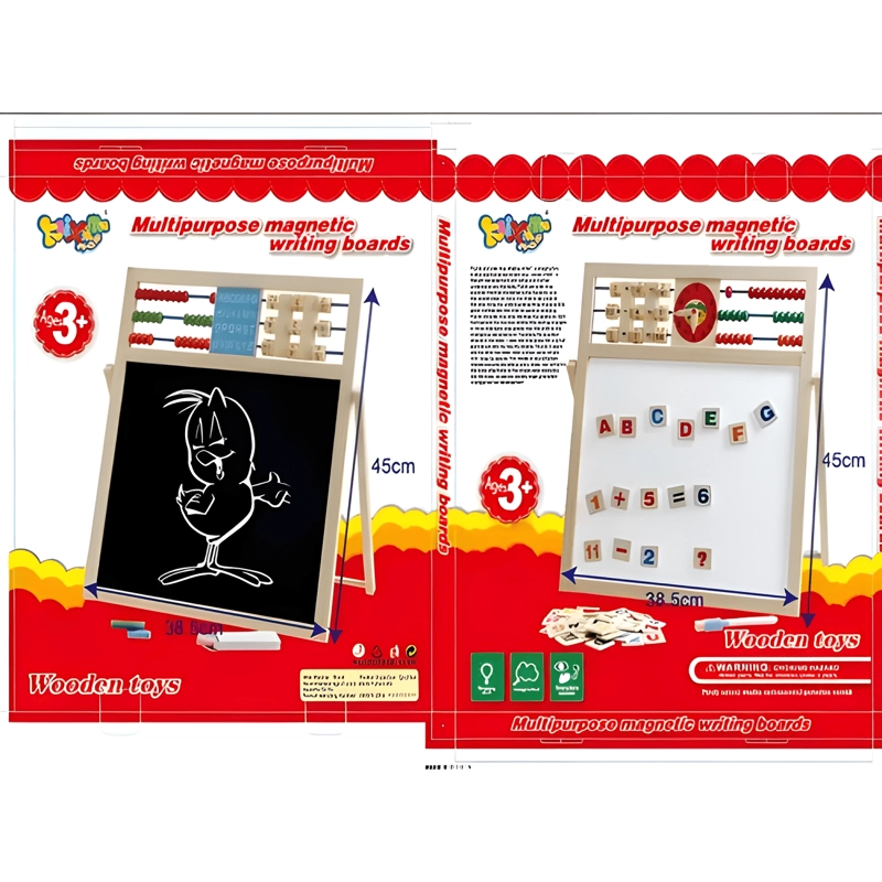 2EN1 PIZARRAS PARA NIÑOS PIZARRA NEGRA PIZARRON 45X38 BLANCO - 4