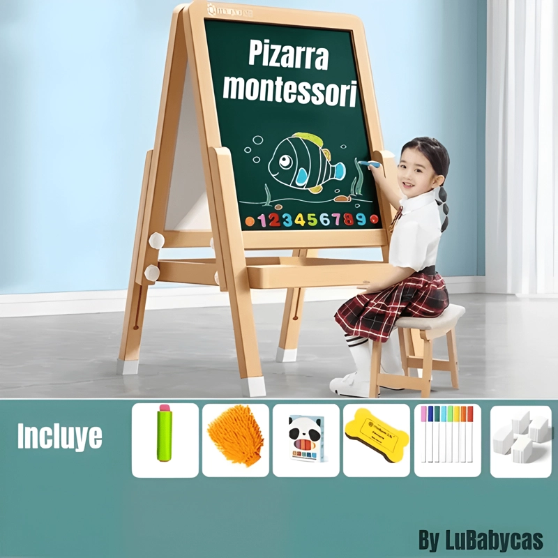 PIZARRA ATRIL DOBLE MAGNE TICA PLUMON CON ACCESORIOS 120CM - 2