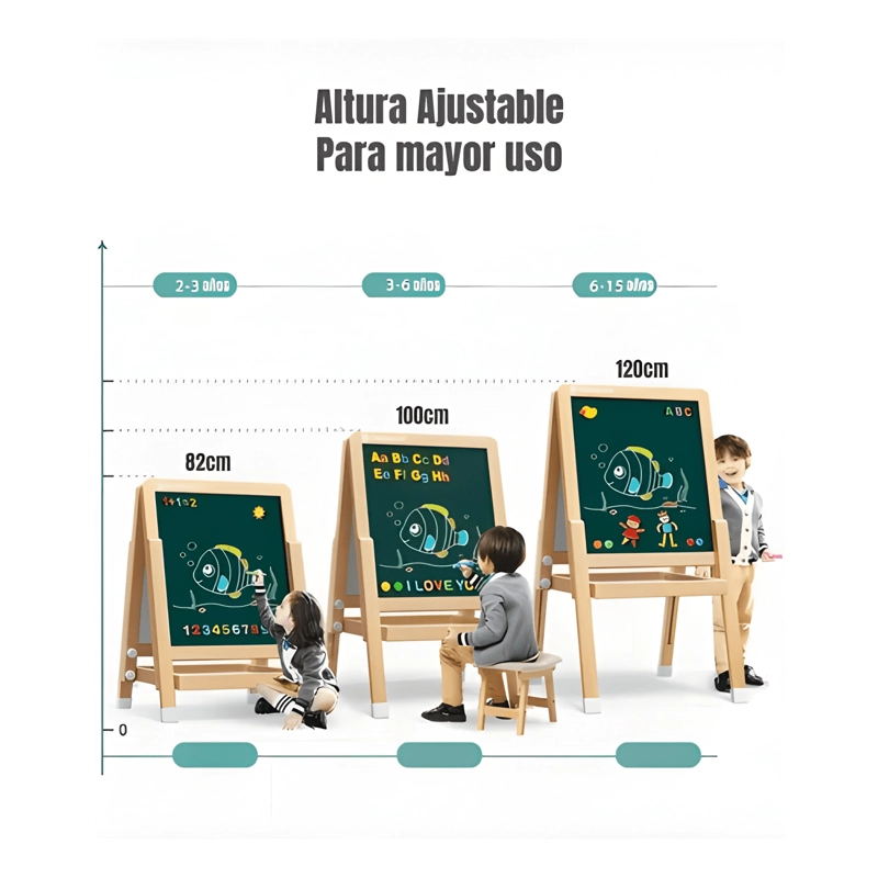 PIZARRA ATRIL DOBLE MAGNE TICA PLUMON CON ACCESORIOS 120CM - 4
