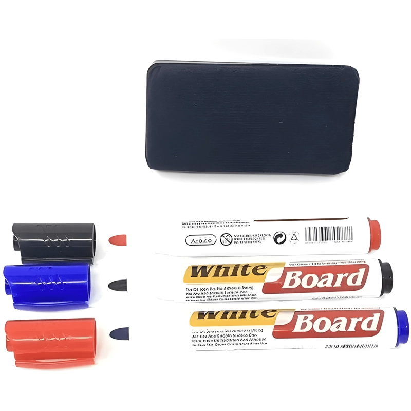 PIZARRA ACRILICA BLANCA 60 X 90 Y SET 3 PLUMONES + BORRADOR - 1