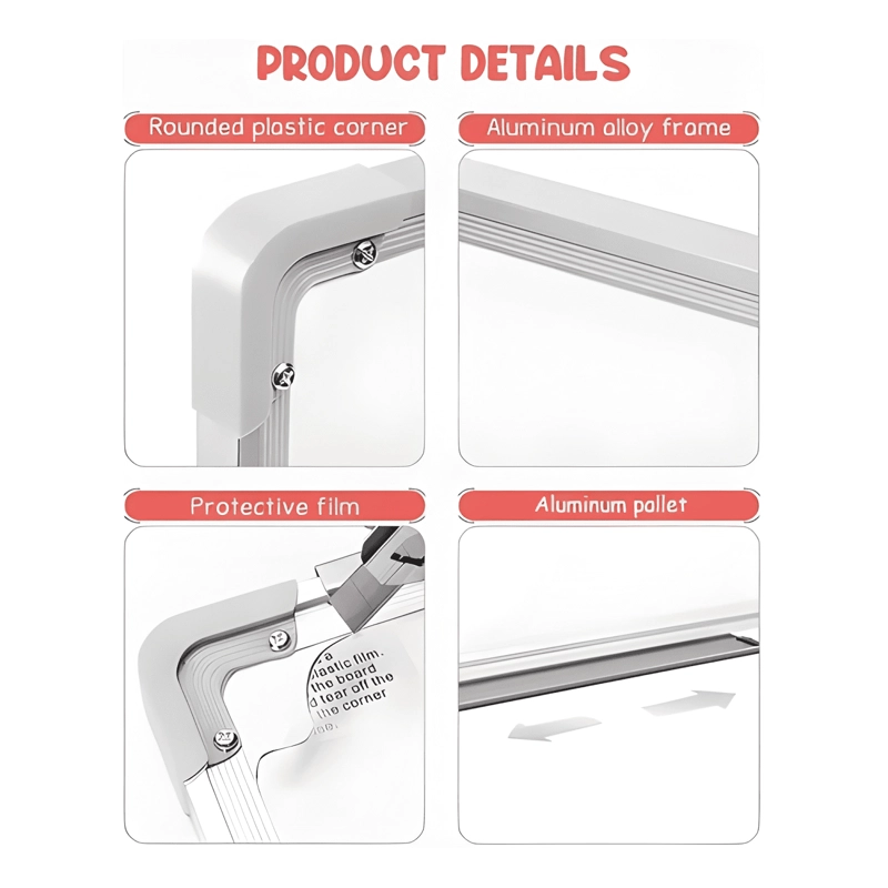 PIZARRA ACRILICA BLANCA 60 X 90 Y SET 3 PLUMONES + BORRADOR - 2