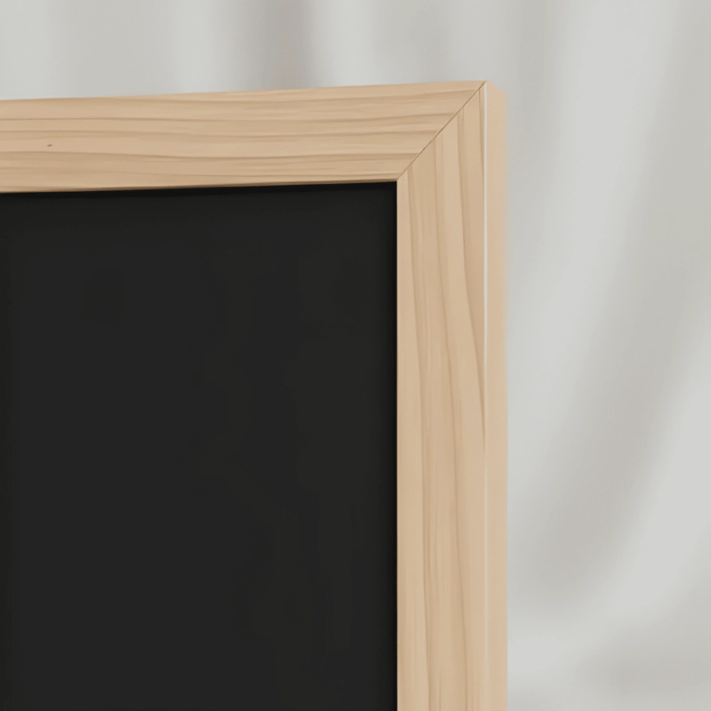 PIZARRA FONDO 60X90 CM CON MARCO DE MADERA NEGRO - 2