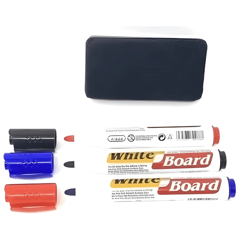 PIZARRA ACRILICA BLANCA 40X60 + SET 3 PLUMONES Y BORRADOR #4 - 3