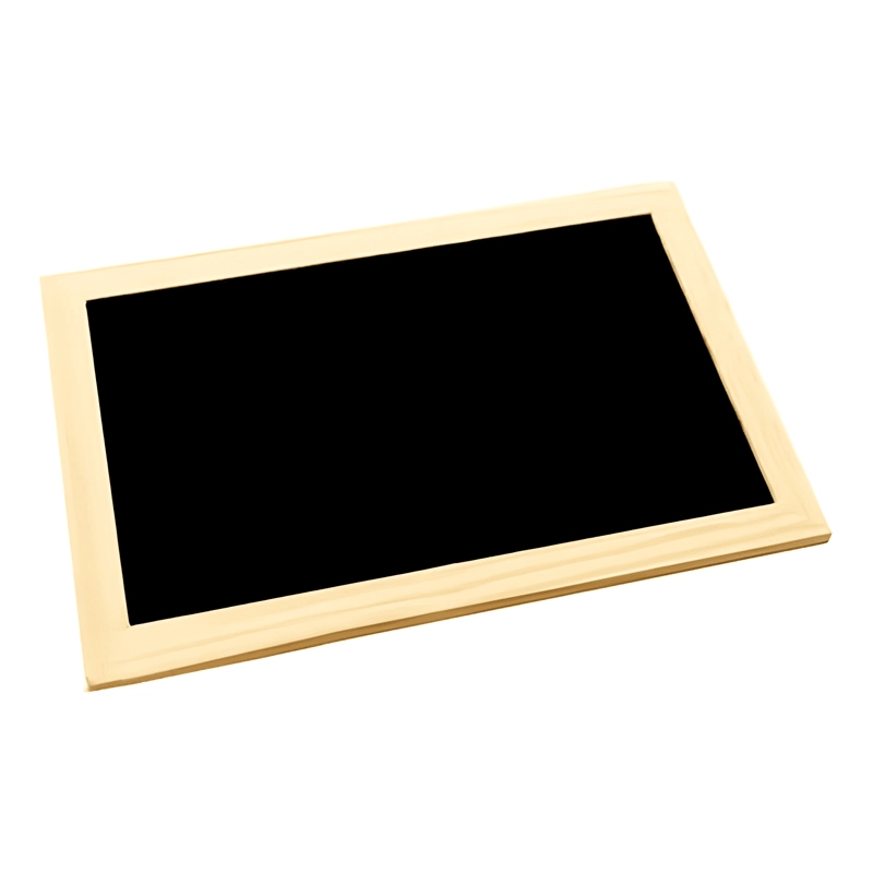 PIZARRA NEGRA CON MARCO DE MADERA PARA TIZAS 60X90 CM PARED - 2